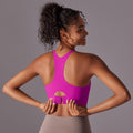 New arrivalsexy back sports intimates high-strength fixed cup yoga bra seamless back buckle bubble wrap fitness vest
