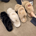 Furry slippers women's internet celebrity outwear 2024new arrivalk-style ins trendy shoes summerfor home home cotton slippers
