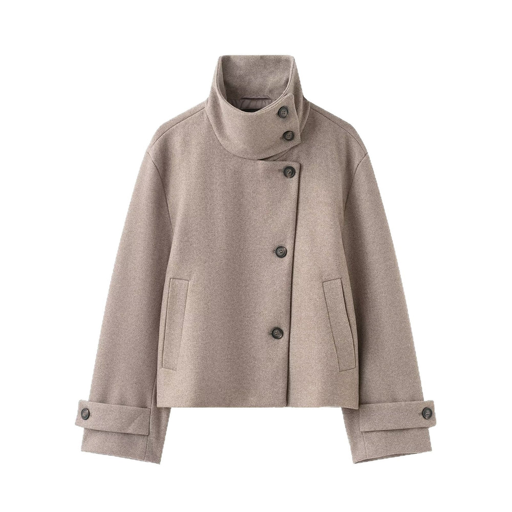 women's wholesale: european and american style  autumn/winter new arrivals - petite casual stand collar jacket/outerwear top