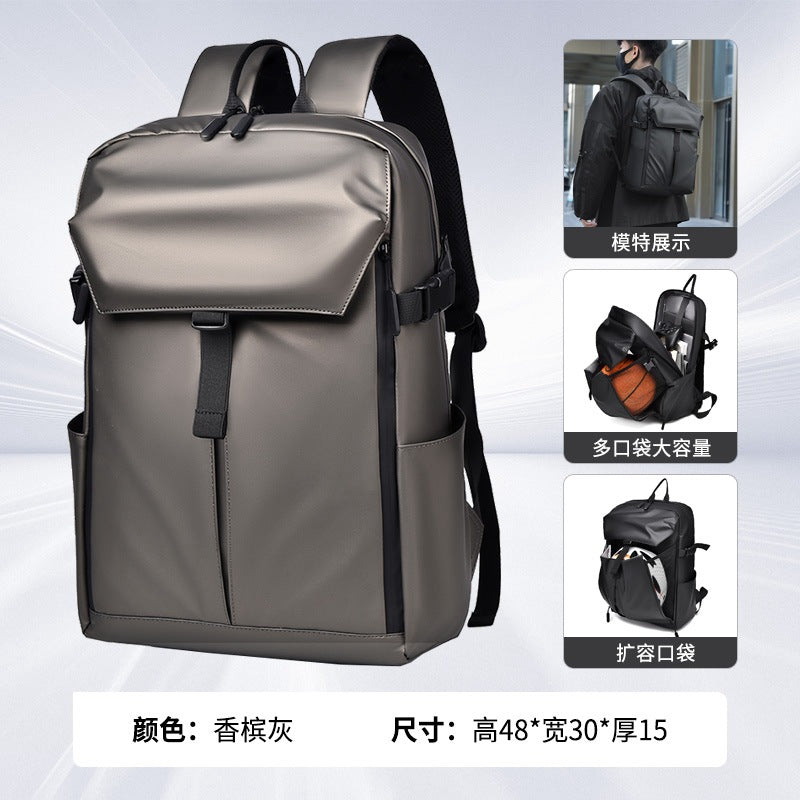 Cross-border men's lightweight backpack, high-end fashion casual women's backpack, waterproof computer bag, commuter lightweight schoolbag