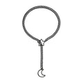 New arrival cross-border golden moon and star necklace punk gothic adjustable cuban lasso y-shaped necklace