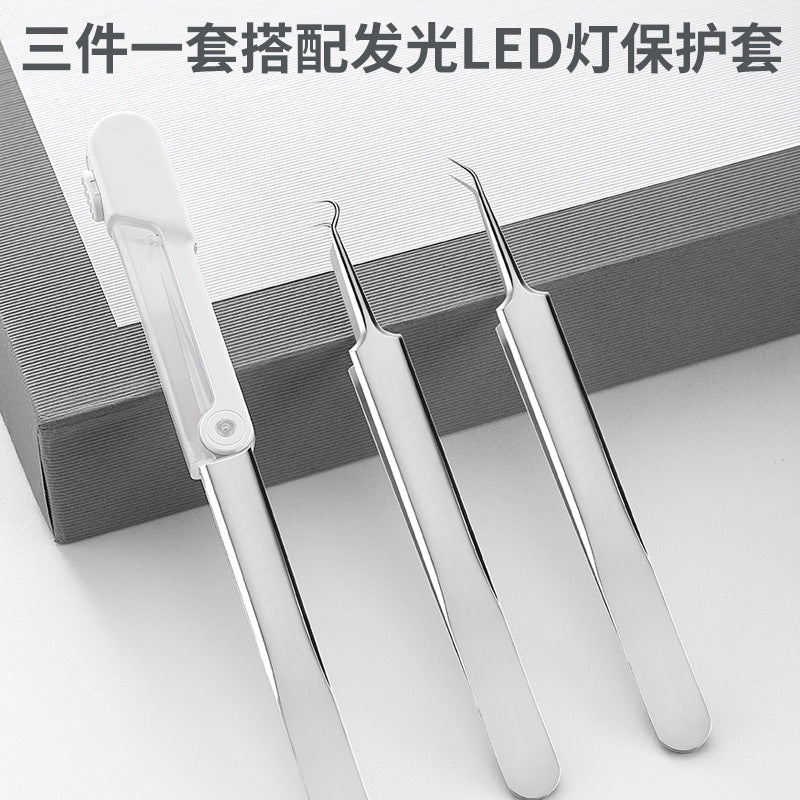 New luminous cell clip super sharp acne needle acne needle heat treatment no. 5 blackhead acne picking acne clip protective cover