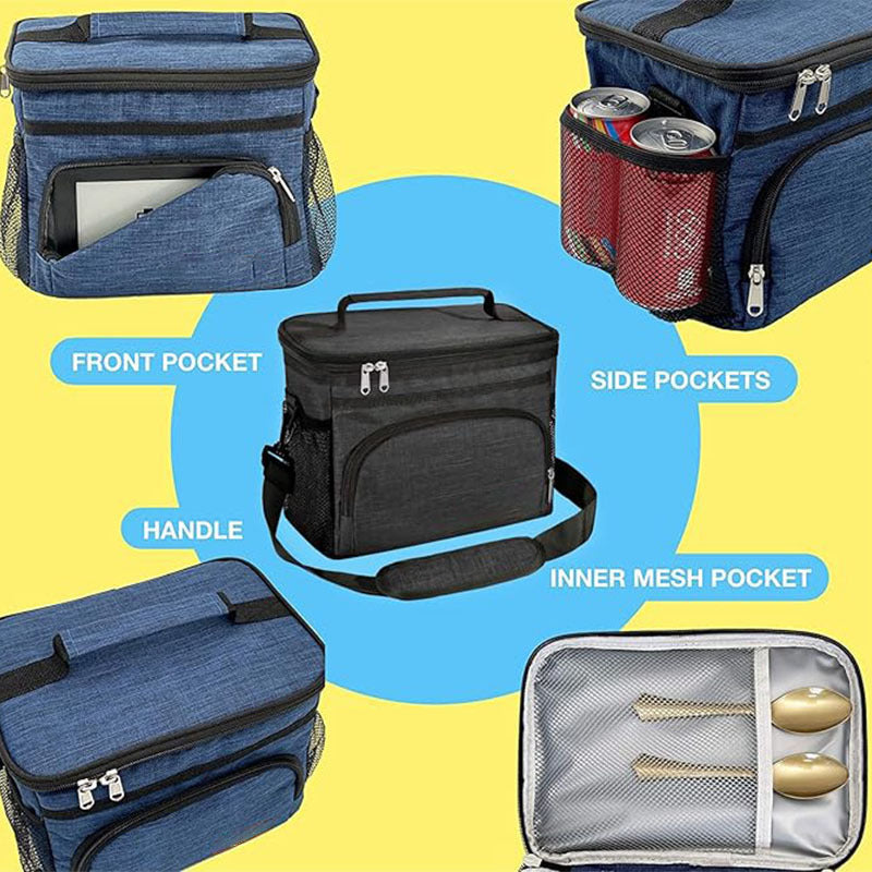 Lunch box bag Bento bag Bento bag Fresh-keeping meal bag Multifunctional portable cold insulation bag with aluminum foil