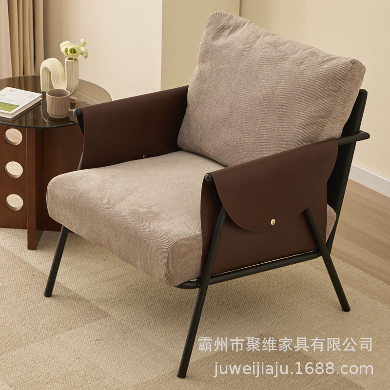 Luxury minimalist casual sofa chair - perfect for cafes, lounges, balconies, living rooms, bedrooms, and both home & commercial use