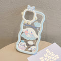 Wavy little monster case for apple iphone 16, iphone 12 pro cinnamoroll cartoon tpu glossy protective cover
