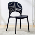 Nordic home plastic chair - suitable for cafeteria, restaurant, outdoor use, with backrest, stool, office, leisure, and waiting area seating