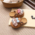 Kids' birkenstock-inspired slippers: new cute cartoon design, versatile style for spring/autumn 2025, perfect for little girls, closed-toe mules