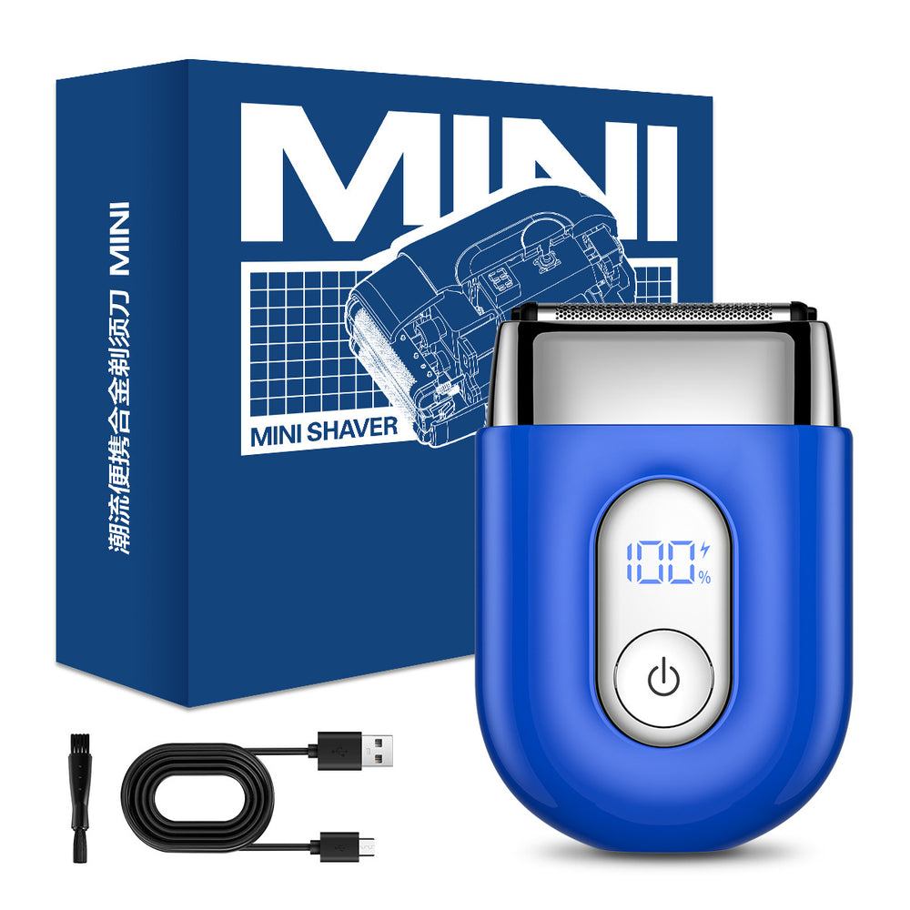 men alloy shaver reciprocating magnetic three-blade fast charging razor full body washable led display