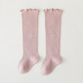 Babylon baby socks women's long tube baby kidskidskids high tube socks floral loose mouth newborn non-leg girl socks