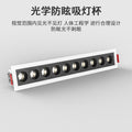 Embedded linear led recessed downlight - rectangular, anti-glare, ideal for living room lighting (no main light)