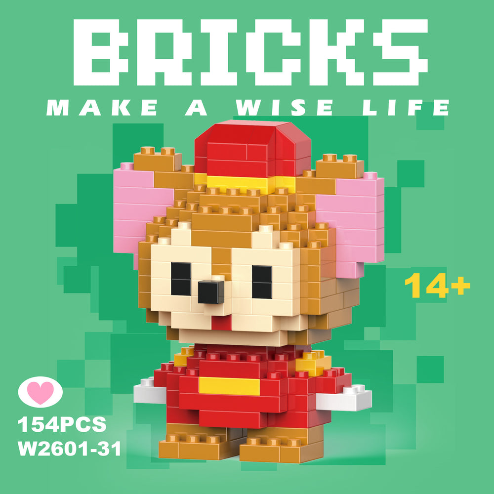 Compatible with lego bricks, children's educational blind box figurines, assembly toys, gifts, micro-pellet building blocks for boys and girls