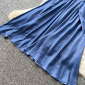 Frenchretrov neck metal button sleeveless dress women's summer k-style waist slimming lookeleganceelegantlong dress