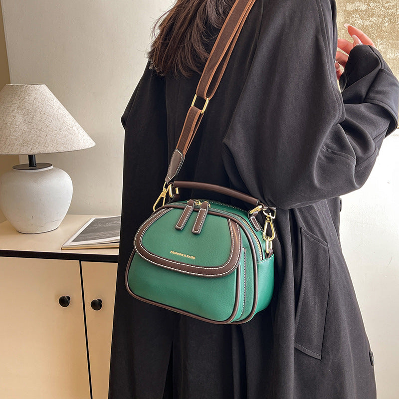 Small women's handbag 2025 new fashion soft leather ladies' tote crossbody bag versatile middle-aged mom shoulder bag