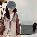 Girls' fall sweatshirt  new stylish children's autumn and winter hooded fleece-lined kids' top, girls' spring and autumn style (big girls)