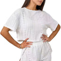 Summer new european and american style cross-border hot selling women's loungewear comfortable loose short sleeve shorts pajama set