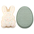 New in stock silicone cake mold easter dinosaur egg rabbit cake pan macaron color baking mold