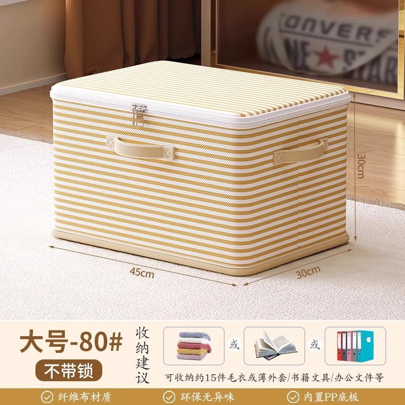 Locked storage box, household wardrobe, clothes, quilts, toys, sorting box, foldable password, storage box artifact