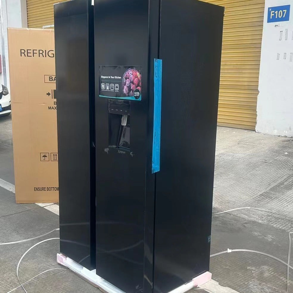 Export-grade side-by-side refrigerator with beverage dispenser, large capacity air-cooled frost-free side-by-side, home refrigerator