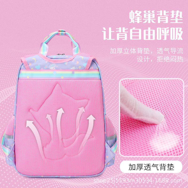 Primary school children's schoolbag wholesale  34th 5th and 6th grades to reduce the burden of spine protection large-capacity backpack