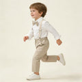 One-year-old dress for baby boys fall and winter british style birthday party clothes for boys overalls suit baby suit