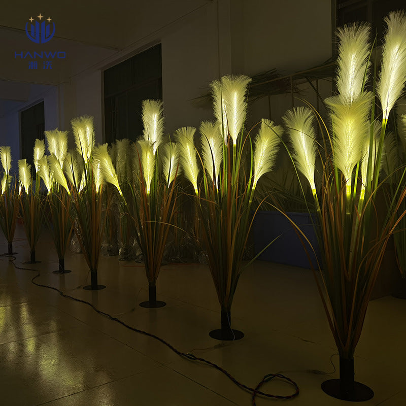 Landscape light PVC solar led simulation reed light Floor plug-in light Outdoor rainproof garden lighting decorative light