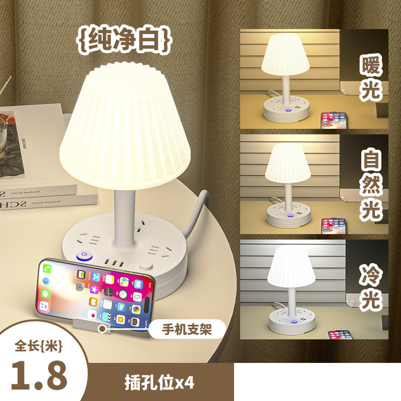 For home bedside table lamp master bedroom classy sense of accessible luxury night light baby feeding eye protection usb sleep light socket