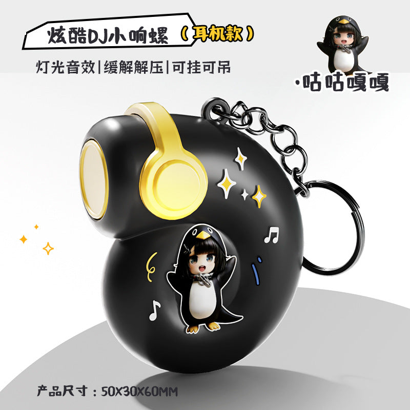 Cartoon sound keychain - creative charm with magnetic axis sound effects, stress relief toy, multi-colored cute student gift - dropshipping available