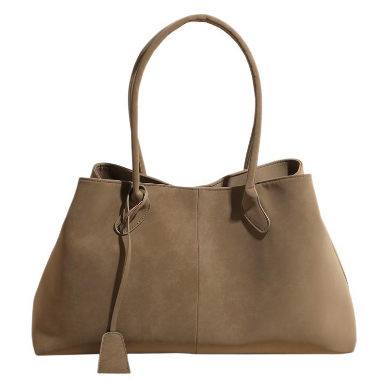 South Korea's new suede suede tote bag large-capacity commuter hand-held underarm bag versatile lock shoulder bag women