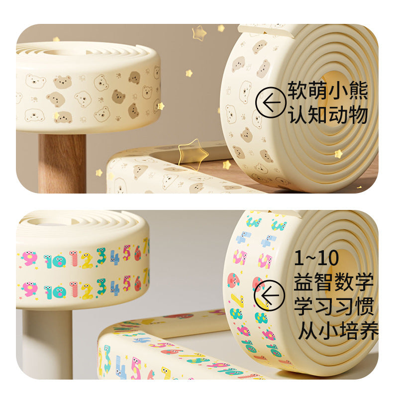 Printed baby thickened anti-collision strips, infant home use, children's anti-bump and anti-collision stickers, kindergarten table corner protectors