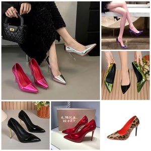 Exportplus sizespring & fallnew arrival pointed toe french high heels multi-color shallow mouth easiest for match stiletto sexy women's flats wholesale