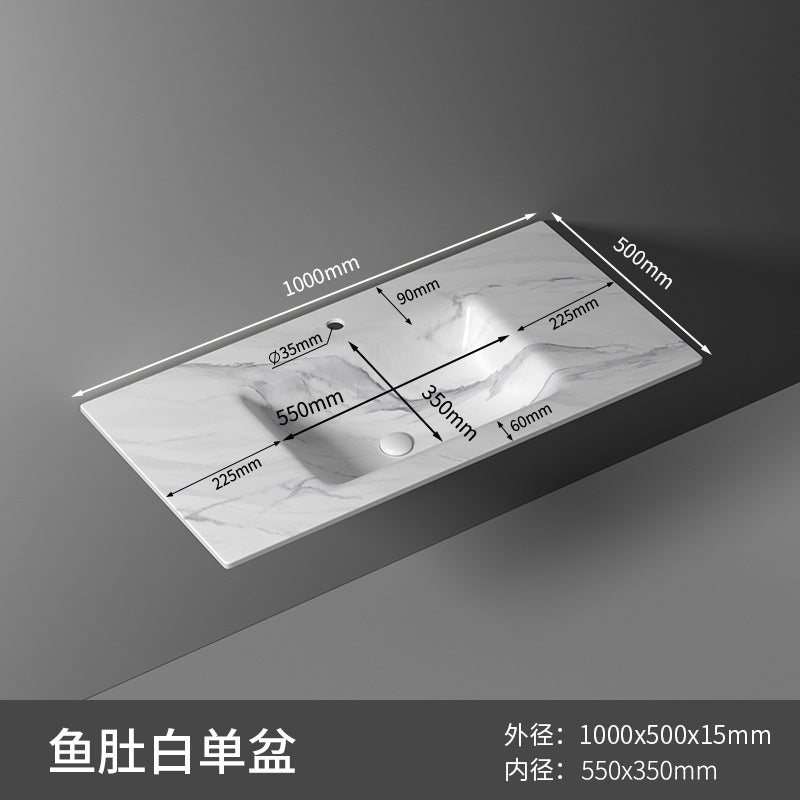 Rock slab hot bending integrated basin toilet seamless rock slab washbasin bathroom taichung basin non-standard corner cutting