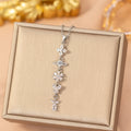 X-8373 steel color-saturn necklace [titanium steel chain copper inlaid zirconium pendant]