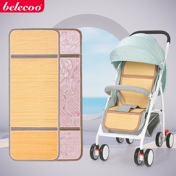 Bellico/belecoo baby stroller mat baby ice silk double-sided mat universal stroller mat bamboo mat