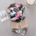 Kids' short-sleeve set: boys' printed shirt, southeast asian style shirt set, children's clothing cross-border wholesale