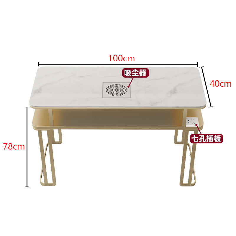 New arrival manicure table and chair suit single double three-person multi-functional manicure tableaccessible luxury vacuum cleaner manicure table marble