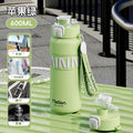 Outdoor bouncing double drink thermos cup 316 stainless steel straw water cup sports thermos portable wholesale customized