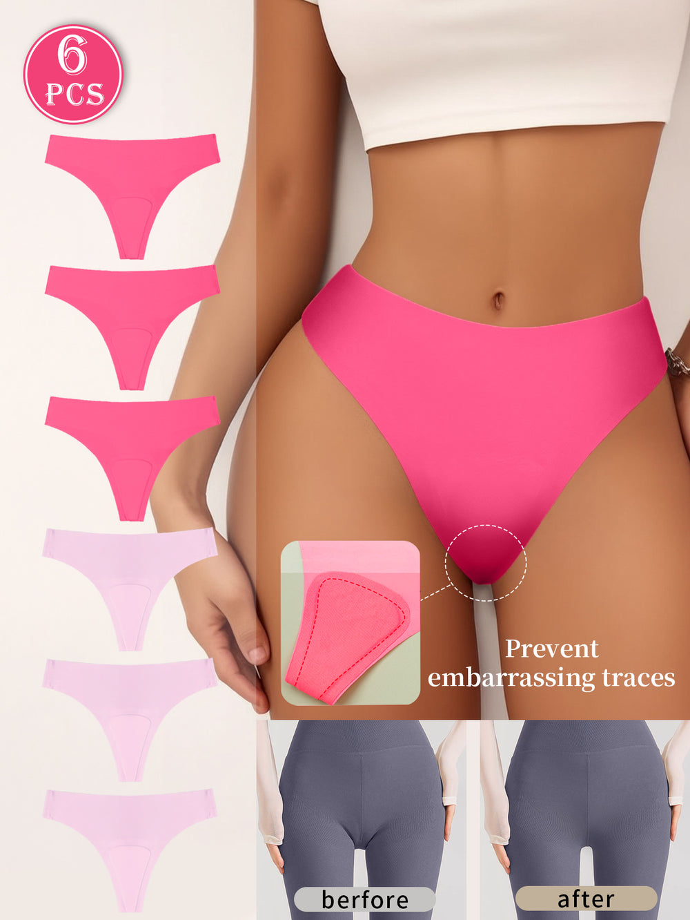 foreign trade ice silk seamless anti-embarrassment low-waist underwear sports yoga anti-embarrassment line underwear for women  new style