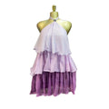 European and american cross-border women's fashion:  summer new arrival - sweet and cute halter neck ruffle sleeveless mini cake dress