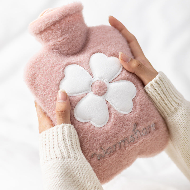 Hot water bottle filled with water and extra thick belly warmer hot water bottle hand warmer female student belly warmer cute stuffed large and small sizes