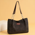 High-end, large-capacity women's tote bag - stylish leopard print handbag, minimalist and versatile shoulder bag, commuter underarm bag