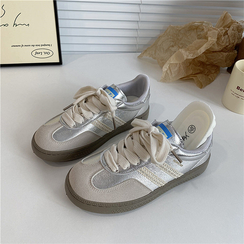 Hong kong styleretroniche style german training shoes for women 2026 summernew arrivalpopularwhite shoeseasiest for match breathable casual sneakers
