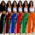 C6960 cross-border   independent station fashion women's single pants solid color sweatpants multi-color