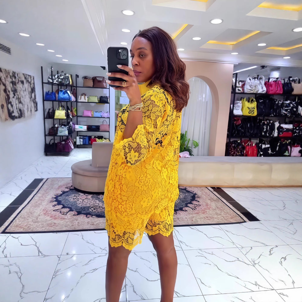 European and american cross-border fashion women's clothing  autumn new solid color long sleeve turn-down collar floral appliqué waist-defining casual two-piece set