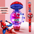 Spider-man [3d cartoon figure + flip cover to see time + colorful lights and music]