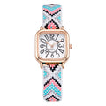 New women's watches live stream new women's woven strap quartz watch fashion cross-border wholesale