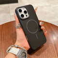 Suitable for apple 17promax soft pc color matching thin ring magnetic phone case iphone15 high-end protective cover