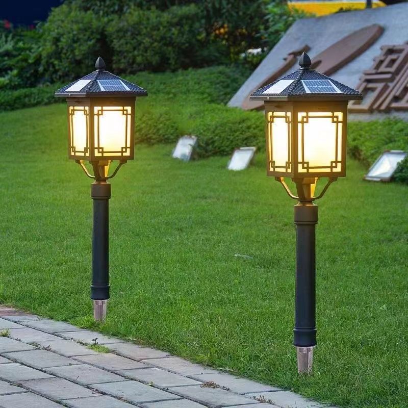 Solar powered lawn lights - outdoor patio lights - waterproof pathway ground lights - stake lights for lawns, villas, gardens, and landscaping