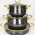 Factory direct sales cross-border hot selling thousands of charming flowers, birds and flowers enamel soup pot 20cm24cm30cm