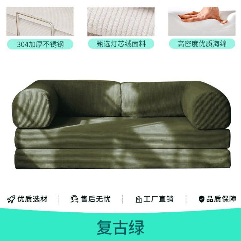 Compression sofa foldable sofa bed all-in-one dual-purpose for home double sofa rental fabric sofa