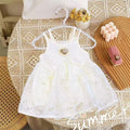 Baby embroidered romper dress - perfect for first birthday celebrations! summer style, trendy baby bodysuit with princess tulle skirt - crawling suit